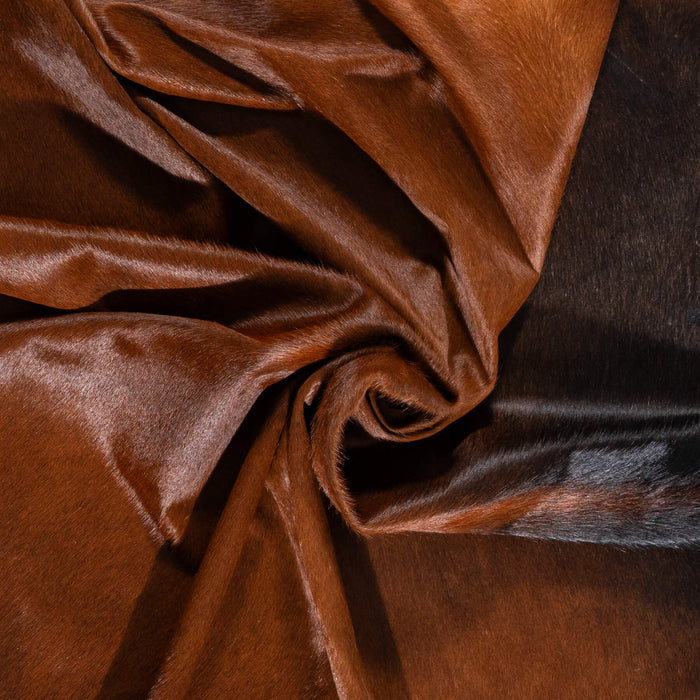 Brazilian Mahogany Cowhide Rug Size 7'7" L x 6'6" W 2331