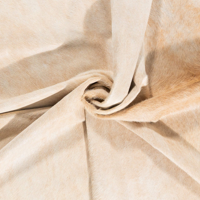 Brazilian Beige Cowhide Rug Size 7'7" L x 6'6" W 2332