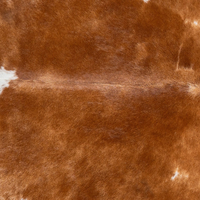 Brazilian Brown and White Cowhide Rug Size 7'7" L x 6'6" W 2338