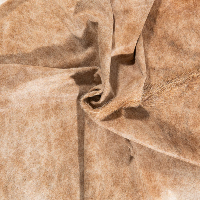 Brazilian Beige Cowhide Rug Size 7'7" L x 6'6" W 2339