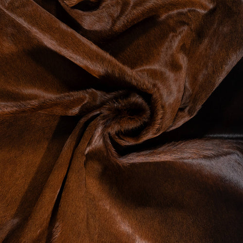 Brazilian Mahogany Cowhide Rug Size 7'7" L x 6'6" W 2353