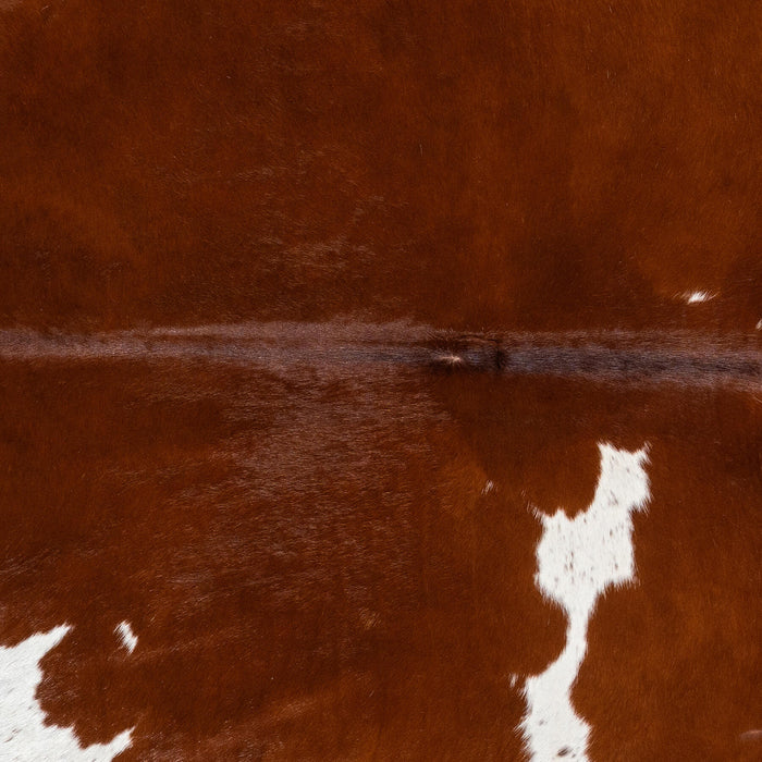 Brazilian Brown and White Cowhide Rug Size 7'7" L x 6'6" W 2365
