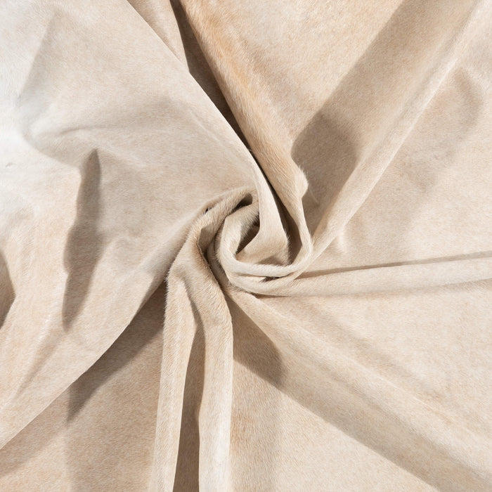 Brazilian Beige Cowhide Rug Size 7'7" L x 6'6" W 2368