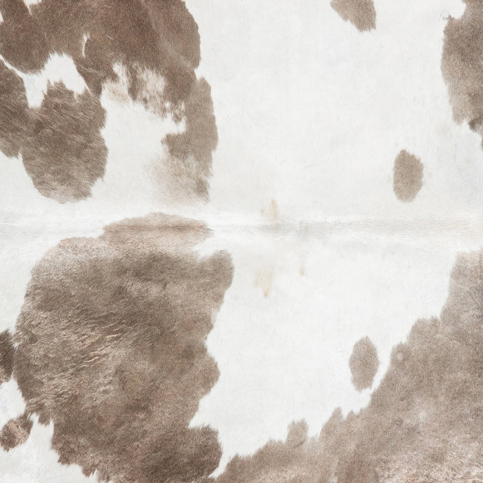 Brazilian Palomino and White Cowhide Rug Size 7'7" L x 6'6" W 2374