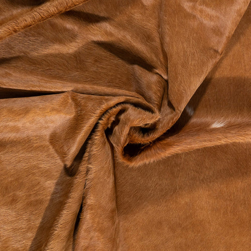 Brazilian Brown and White Cowhide Rug Size 7'7" L x 6'6" W 2398