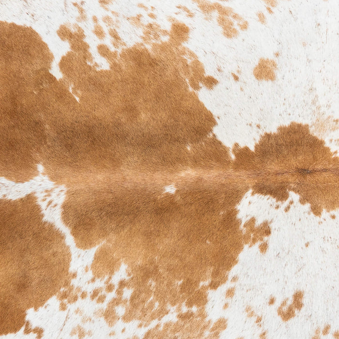 Brazilian Palomino and White Cowhide Rug Size 6'10" L x 5'6" W 2419