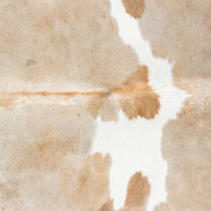 Brazilian Palomino and White Cowhide Rug Size 6'11" L x 6'2" W 2421