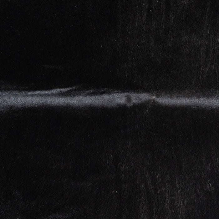 Brazilian Solid Black Cowhide Rug Size 6'8" L x 5'7" W 2425