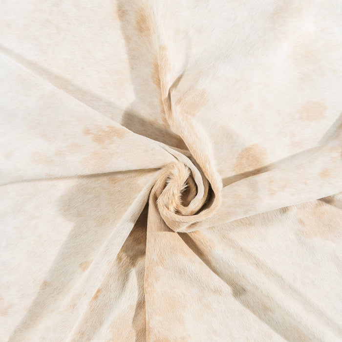 Brazilian Palomino and White Cowhide Rug Size 6'11" L x 6'3" W 2426
