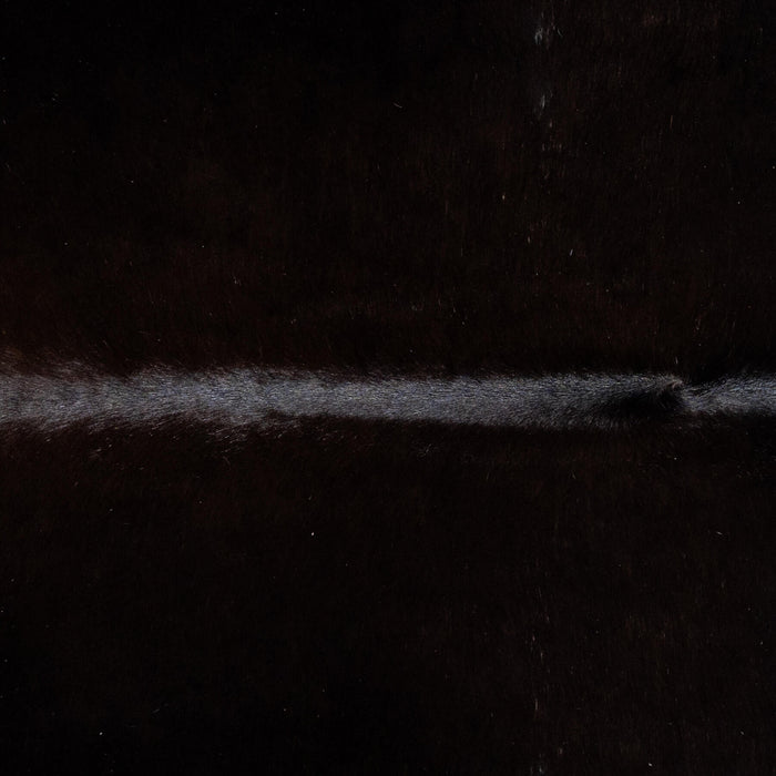 Brazilian Solid Black Cowhide Rug Size 6'10" L x 5'6" W 2428
