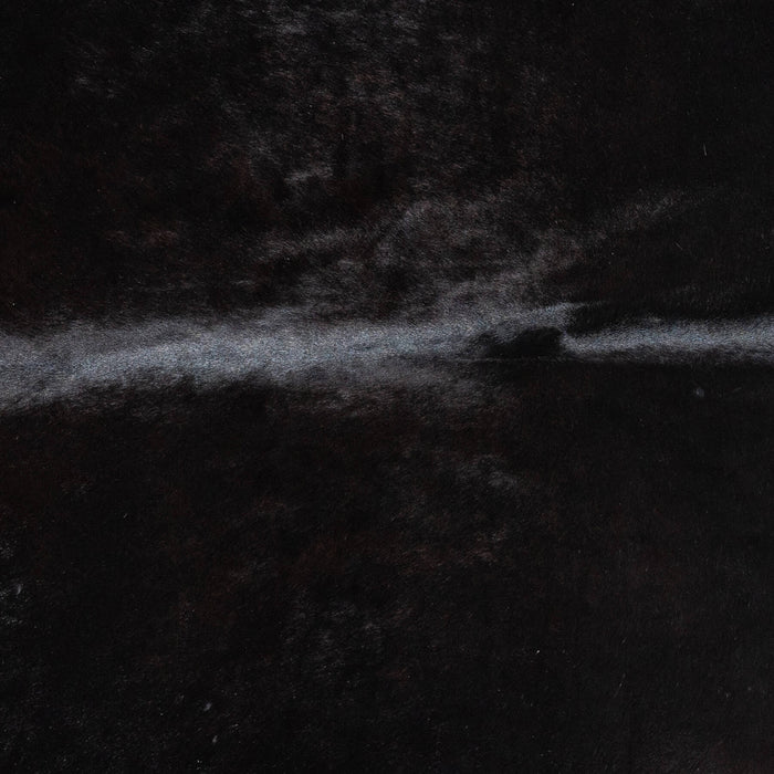 Brazilian Solid Black Cowhide Rug Size 6'8" L x 5'4" W 2430