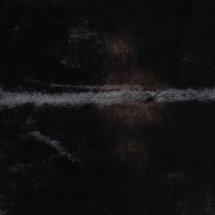 Brazilian Solid Black Cowhide Rug Size 7'2" L x 5'8" W 2431