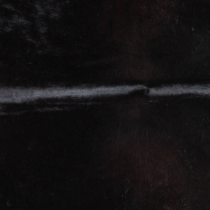 Brazilian Solid Black Cowhide Rug Size 6'8" L x 5'1" W 2433