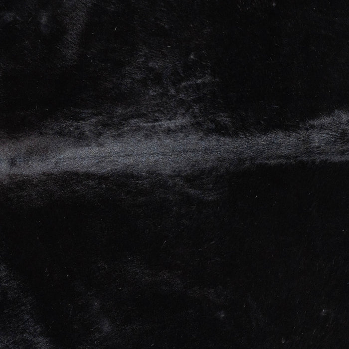 Brazilian Solid Black Cowhide Rug Size 7'1" L x 5'3" W 2435