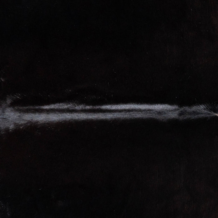 Brazilian Solid Black Cowhide Rug Size 6'6" L x 6'4" W 2441