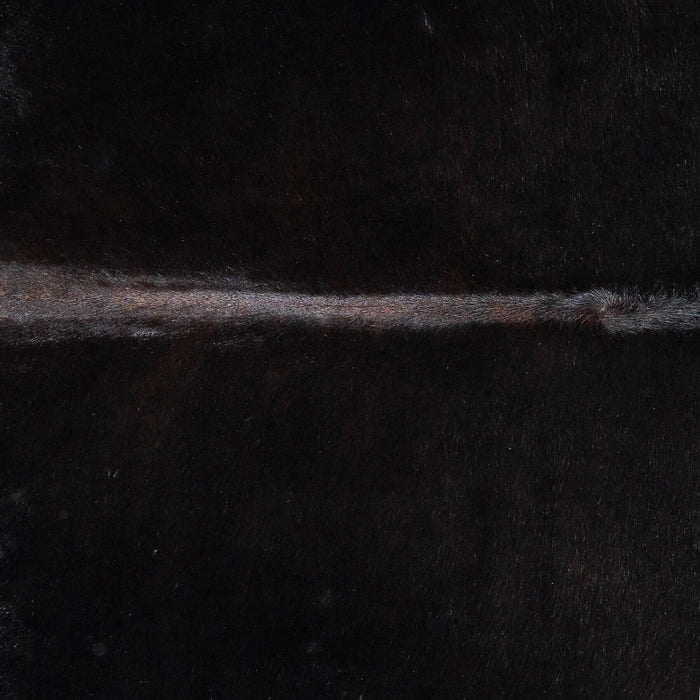 Brazilian Solid Black Cowhide Rug Size 7'5" L x 6'4" W 2446