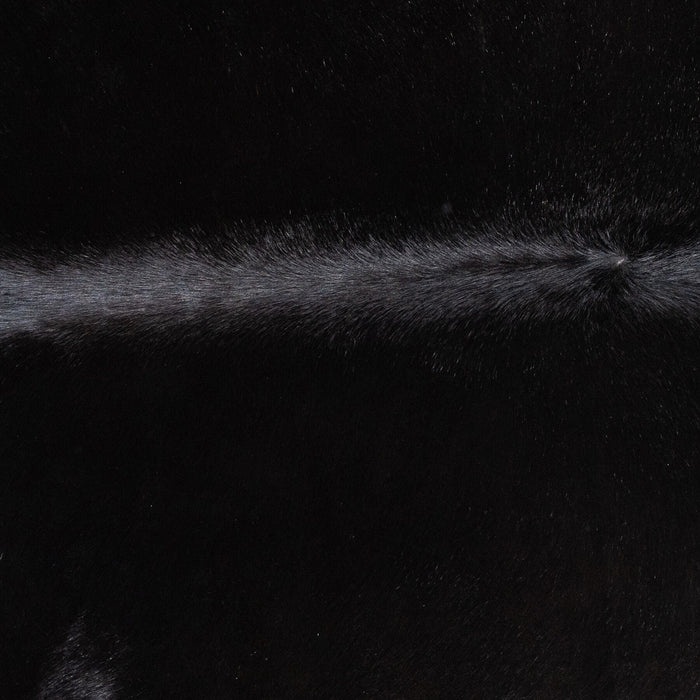 Brazilian Solid Black Cowhide Rug Size 7'6" L x 6'11" W 2449