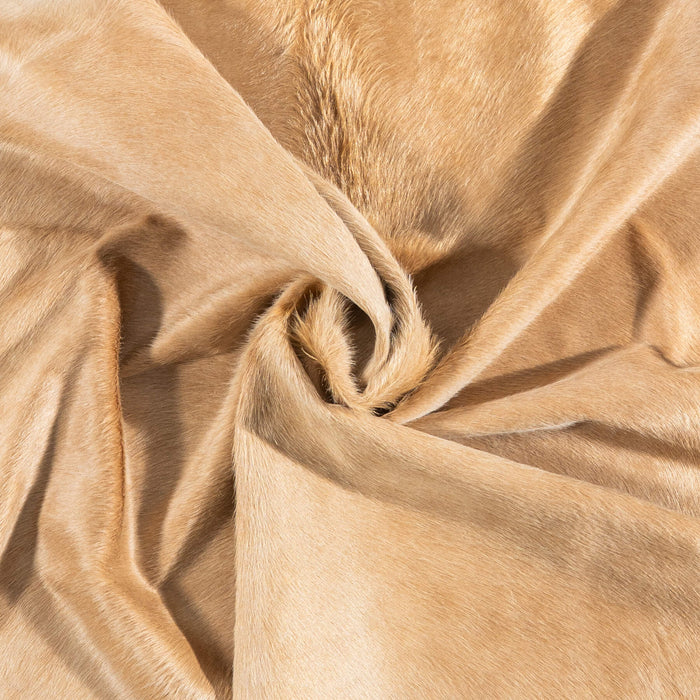 Brazilian Beige Cowhide Rug Size 6'9" L x 6'2" W 2461