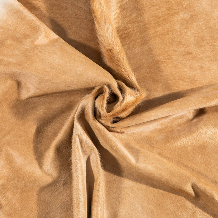Brazilian Beige Cowhide Rug Size 7'11" L x 6'9" W 2481