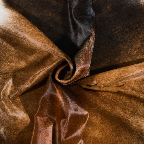 Brazilian Mahogany Cowhide Rug Size 7'11" L x 6'9" W 2518
