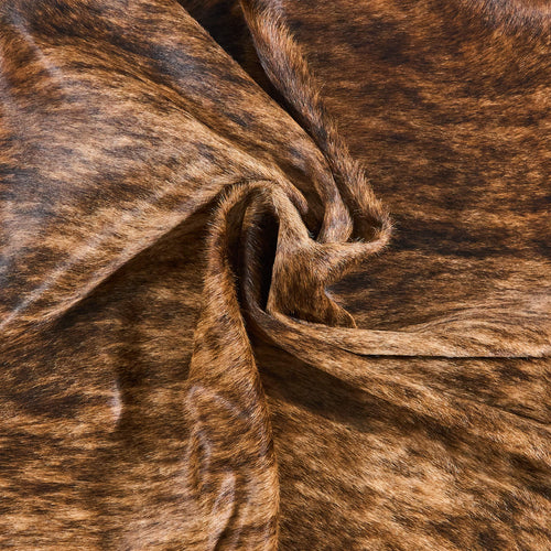 Brazilian Brindle Cowhide Rug Size 7'0" L x 6'6" W 2545