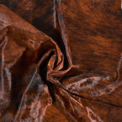 Brazilian Brindle Cowhide Rug Size 7'1" L x 6'5" W 2598