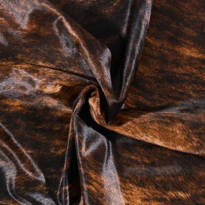 Brazilian Dark Brindle Cowhide Rug Size 6'11" L x 5'10" W 2605
