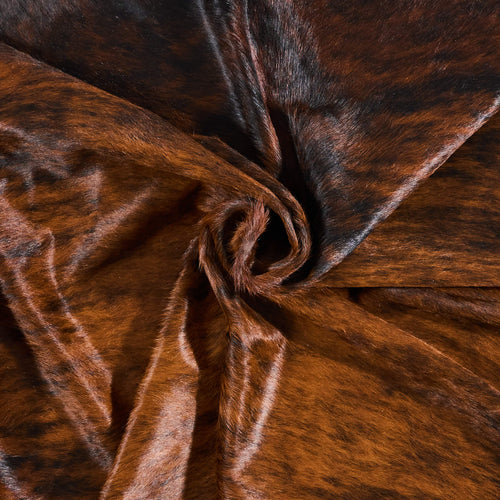 Brazilian Brindle Cowhide Rug Size 7'2" L x 6'11" W 2611