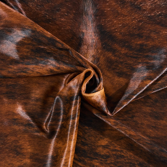 Brazilian Brindle Cowhide Rug Size 6'9" L x 6'3" W 2614