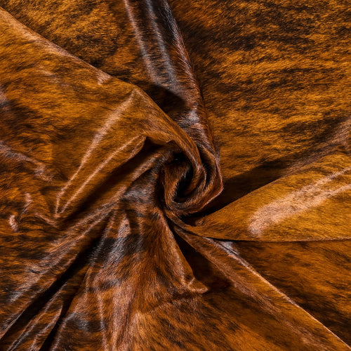 Brazilian Brindle Cowhide Rug Size 7'1" L x 7'0" W 2619