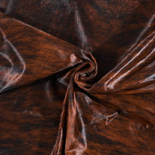 Brazilian Brindle Cowhide Rug Size 7'9" L x 6'7" W 2621