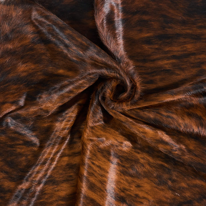 Brazilian Brindle Cowhide Rug Size 7'7" L x 6'11" W 2625