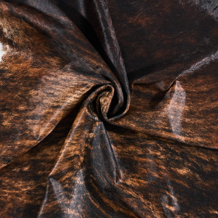 Brazilian Dark Brindle Cowhide Rug Size 7'6" L x 6'7" W 2627