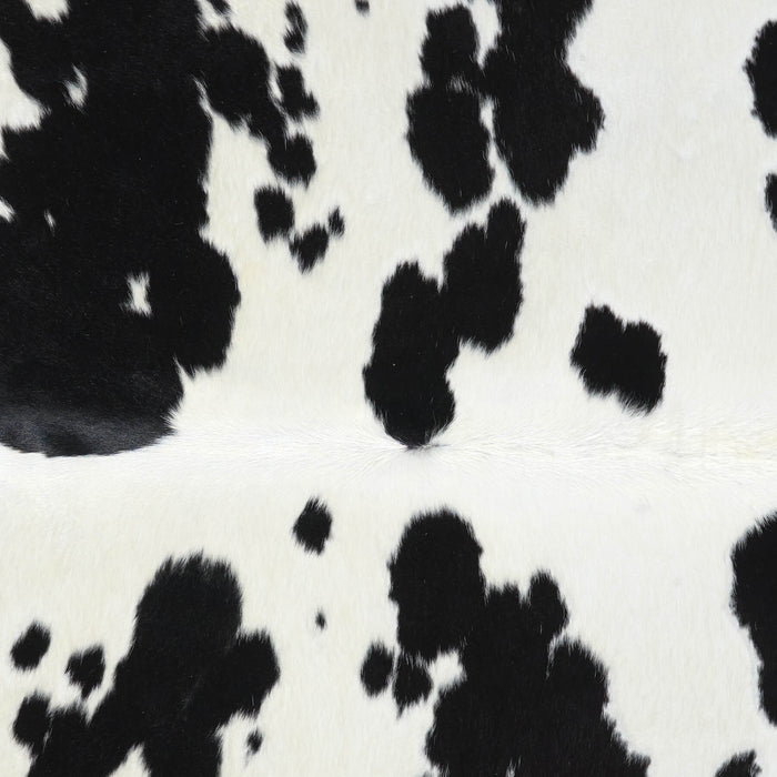 Brazilian Black and White Cowhide Rug Size 6'10" L x 5'8" W 2634