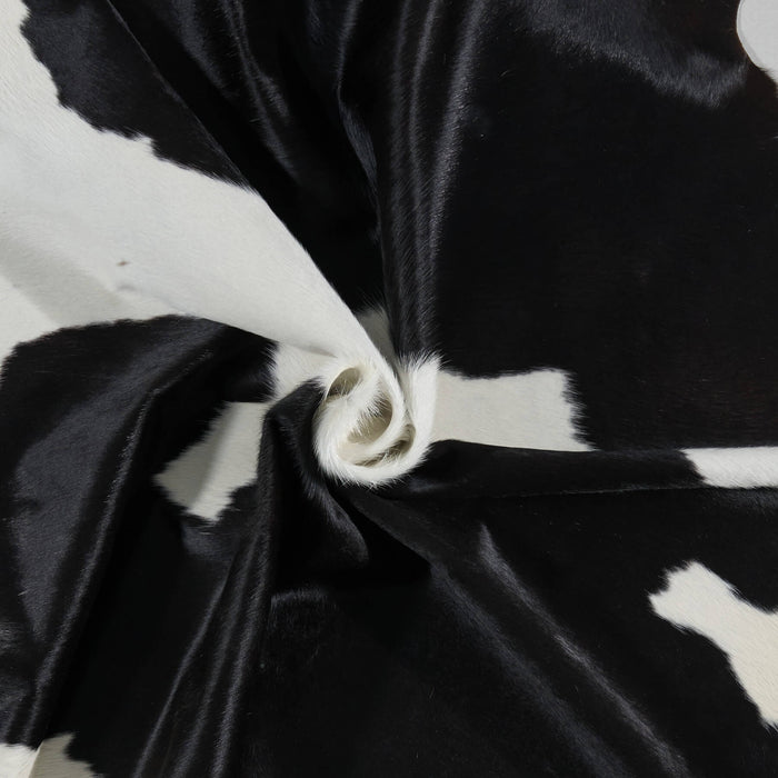 Brazilian Black and White Cowhide Rug Size 7'1" L x 5'7" W 2642