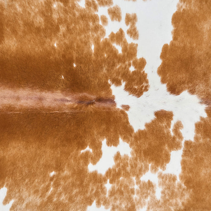 Brazilian Brown and White Cowhide Rug Size 6'4" L x 5'6" W 2648