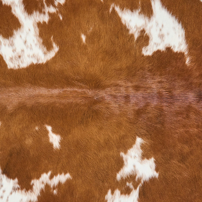 Brazilian Brown and White Cowhide Rug Size 6'7" L x 5'10" W 2652