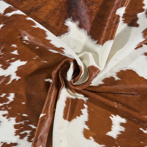Brazilian Tricolor Cowhide Rug Size 6'6" L x 5'11" W 2655