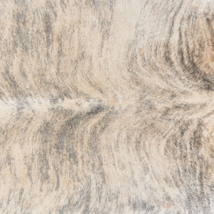 Brazilian Light Grey Brindle Cowhide Rug Size 6'7" L x 5'8" W 2658