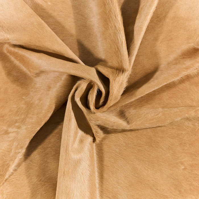Brazilian Beige Cowhide Rug Size 6'11" L x 5'9" W 2687