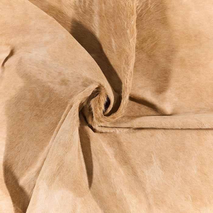 Brazilian Beige Cowhide Rug Size 6'10" L x 6'6" W 2689