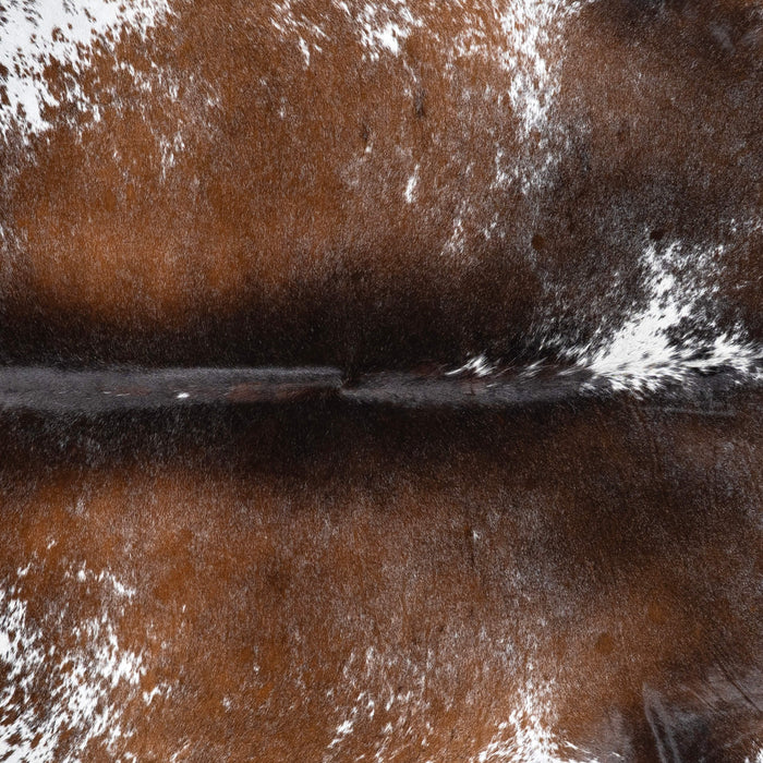 Brazilian Chocolate and White Cowhide Rug Size 8'5" L x 7'0" W 2707