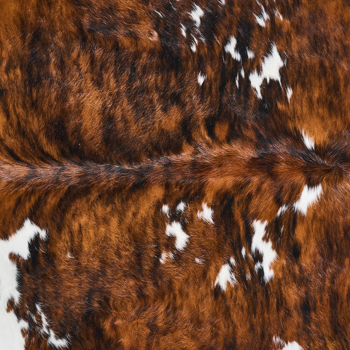 Tricolor Brindle Mix Cowhide Rug Size 6'11" L x 6'6" W 2803