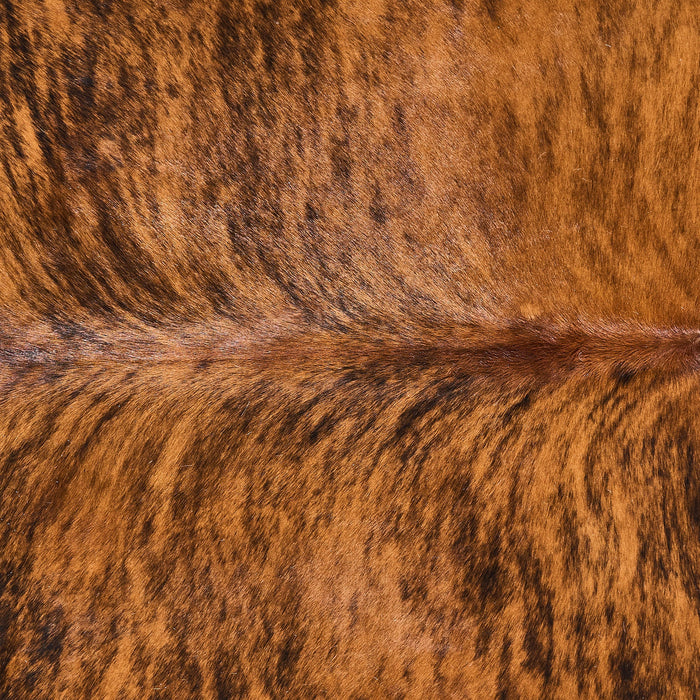 Tricolor Brindle Mix Cowhide Rug Size 8'2" L x 6'10" W 2808