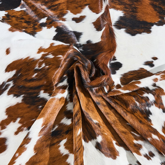 Tricolor Cowhide Rug Size 7'10" L x 6'7" W 2810