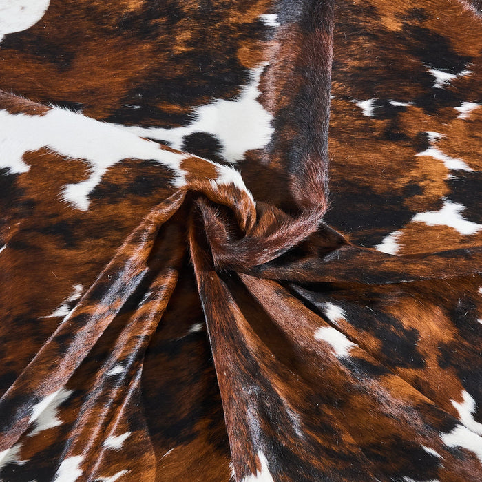 Tricolor Cowhide Rug Size 7'7" L x 6'7" W 2823