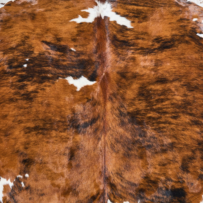 Tricolor Brindle Mix Cowhide Rug Size 8'2" L x 6'11" W 2830