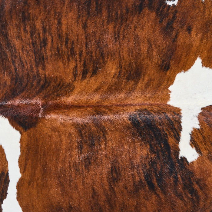 Tricolor Brindle Mix Cowhide Rug Size 7'3" L x 6'11" W 2836