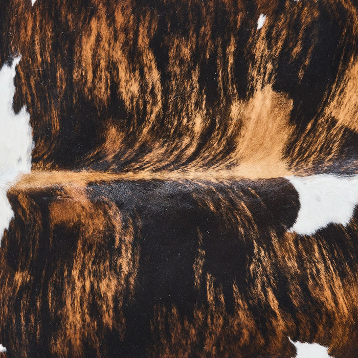 Dark Tricolor Cowhide Rug Size 7'6" L x 6'10" W 2838