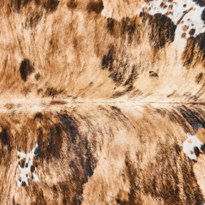 Tricolor Brindle Mix Cowhide Rug Size 7'11" L x 6'7" W 2842